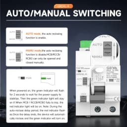 GEYA GRD9L Type A RCD Auto Recloser Differential Circuit Breaker 2P 40A 0.03A(30mA) Safety Switch 220V