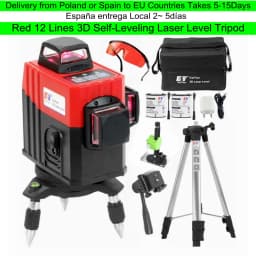 Kaitian Niveau Laser Level Self Leveling Lithium Battery Professional High Precision Red 3D Cross 12 Line 360 Laser Level Tripod
