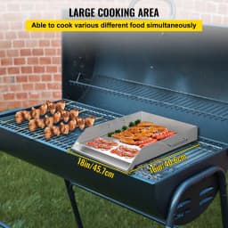 VEVOR Square Grill Plate 16x18in Stainless Steel Tripple Burner Stove Griddle Flat Top Plate for outdoor Triple Burner Stove