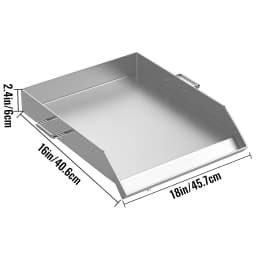 VEVOR Square Grill Plate 16x18in Stainless Steel Tripple Burner Stove Griddle Flat Top Plate for outdoor Triple Burner Stove