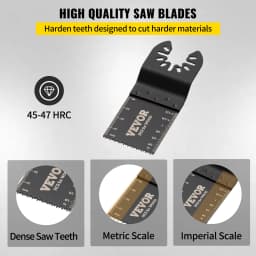 SucceBuy 100PCS Oscillating Saw Blades Quick Release Multitool Blades Kit HCS Tool Blades Cut Cutter for Wood Plastic Metal Nail