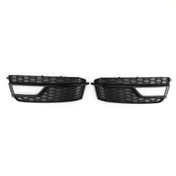 Artudatech Pair Front Fog Lamp Black Trim Grills Grill Fit AUDI A5 S-Line S5 2013-2016