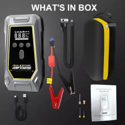 GKFLY 4000A 7000A Jump Starter 4 in 1 Pump Air Compressor Power Bank 12V Digital Tire Inflator 150PSI Emergency Battery Booster