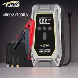 GKFLY 4000A 7000A Jump Starter 4 in 1 Pump Air Compressor Power Bank 12V Digital Tire Inflator 150PSI Emergency Battery Booster