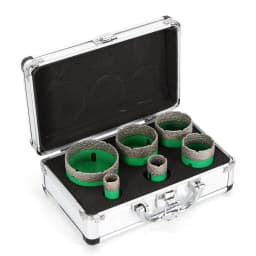 6PC Diamond Hole Saw Set(20/25/42/50/55/68MM) Professional Driller Heat-resist for Granite Stoneware Copper-iron Stainless Steel