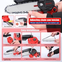21V 6inch Portable Electric Chainsaw Electric Pruning Saws One-handed Woodworking Tool Garden Orchard Wood Splitting Chainsaw