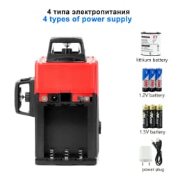 Kaitian Self Leveling Laser Level Tripod Professional High Precision Red 12 Lines Cross Vertical&Horizontal Level Laser Receiver