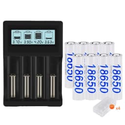 PALO 18650 Battery 3.7V 3200mAh 18650 Lithium Rechargeable Battery 32A High Current Li-ion Batteries for Flashlight