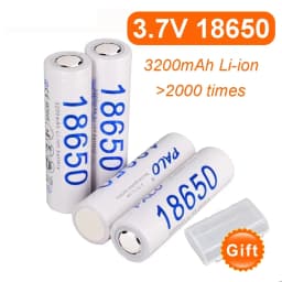 PALO 18650 Battery 3.7V 3200mAh 18650 Lithium Rechargeable Battery 32A High Current Li-ion Batteries for Flashlight