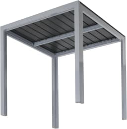 Garden Table Aluminum +Wood-plastic WPC, Dining Table, Bistro Balcony Patio Table,Heat and Weather Resistant,Non-slip,75cm,Black