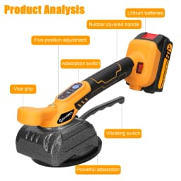 21V Automatic Tile Tiling Machine High Loading Capacity Wall Floor Tiles Laying Vibrating Tool Handheld Tile Leveller
