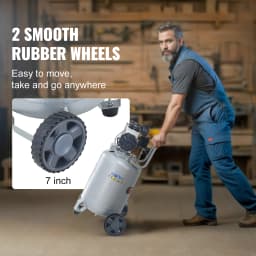 SucceBuy 13 Gallon Air Compressor Portable 2HP Oil Free Air Compressor for Auto Repair Tire Inflation Spray Painting Woodwork