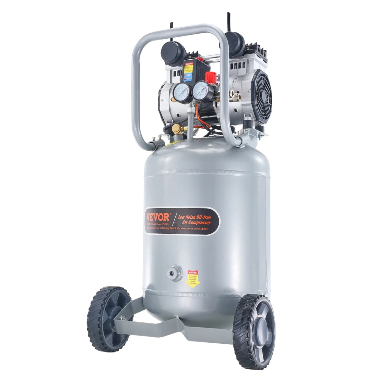 SucceBuy 13 Gallon Air Compressor Portable 2HP Oil Free Air Compressor for Auto Repair Tire Inflation Spray Painting Woodwork