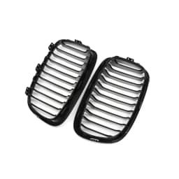 MagicKit Car Racing Grill Fit For BMW F20 F21 LCI 1 Series 1 Pair Front Kidney Grille 2011 2012 2013 2014 2015 Auto Accessories