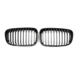 MagicKit Car Racing Grill Fit For BMW F20 F21 LCI 1 Series 1 Pair Front Kidney Grille 2011 2012 2013 2014 2015 Auto Accessories