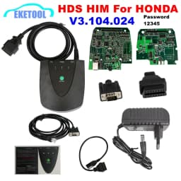 For Honda HDS HIM Diagnostic System Tool For HONDA Interface Module Green Double PCB With RS232 Stable Quality New V3.104.24