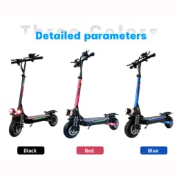 USA EU Dual Motor Electric Scooter, Foldable Scooter, Max Speed 55km, 10Inch Max Mileage, 70km, H, 2400W