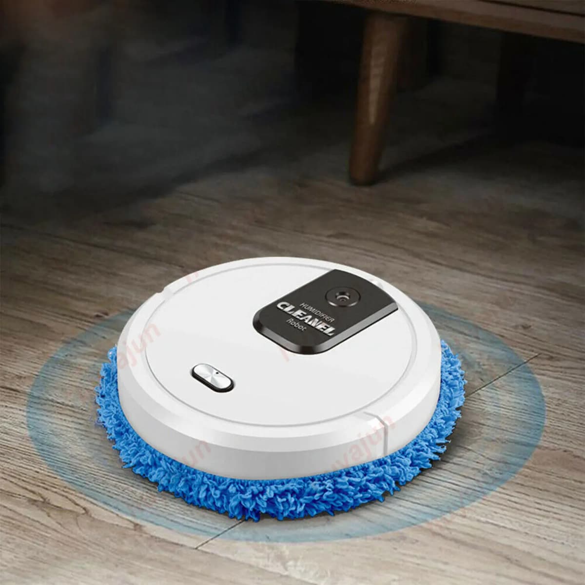 Cleaning Mop Wet and Dry Mopping Sweeping Robot with Spray Function 360 Degree Automatic Cleaning Mode White