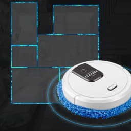 Cleaning Mop Wet and Dry Mopping Sweeping Robot with Spray Function 360 Degree Automatic Cleaning Mode White