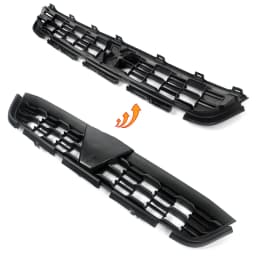 Front Bumper Lower Upper Grille Trim Set 3pc For13-15 Outlander Sport ASX RVR