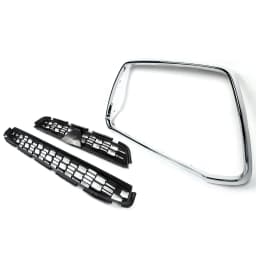 Front Bumper Lower Upper Grille Trim Set 3pc For13-15 Outlander Sport ASX RVR
