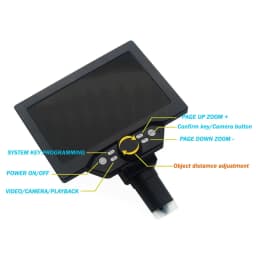 G1200 Digital Microscope 7 Inch Large Color Screen Large Base LCD Display 12MP 1-1200X Continuous Amplification Magnifier