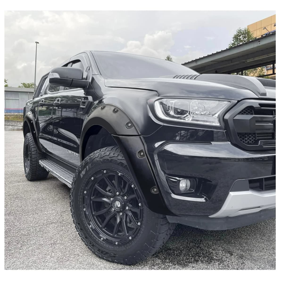 6'' Wheel Arch Extension Fender Flares for Ford Ranger Wildtrak Limited XLT XL 2015-2022 T7 T8 Models Dual Cab Mudguards