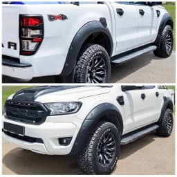 6'' Wheel Arch Extension Fender Flares for Ford Ranger Wildtrak Limited XLT XL 2015-2022 T7 T8 Models Dual Cab Mudguards