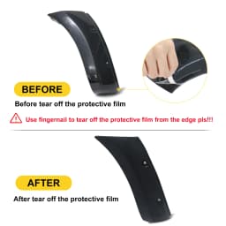 6'' Wheel Arch Extension Fender Flares for Ford Ranger Wildtrak Limited XLT XL 2015-2022 T7 T8 Models Dual Cab Mudguards