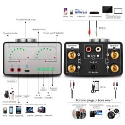 Nobsound Mini Bluetooth Power Amplifier HiFi Digital Stereo Audio Headphone Amp