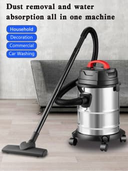 Artudatech 18L Steel Stainless Wet/Dry Canister Vac Shop Vacuum Cleaner 1800W, Industrial Vacuum Cleaner