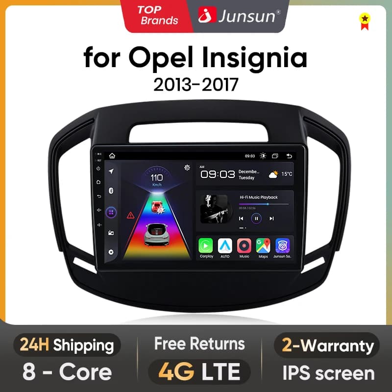 Junsun V1 Plus Car Radio For Opel Insignia 2013 - 2017 wireless CarPlay Android Auto car intelligent systems No 2 din 2din DVD