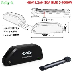 21700 EBike Battery Polly 48V 18.2 25Ah DP-9 DP-7 Case LIthium 18650 Pack for 1000W 500W 350W 250W Electric Bicycle Ba-fang Motor