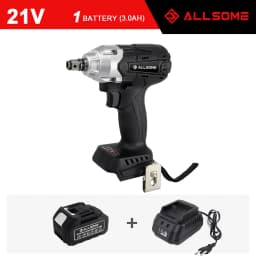 ALLSOME 1/2 in. Brushless Cordless 3-Speed Impact Wrench with 22mm Sleeve for 18V Makita Lithium Battery