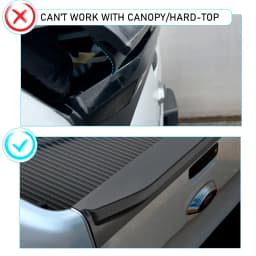 Tail Gate Protector Tailgate Cover Guard for Ford Ranger 2012-2022 T6 T7 T8 Wildtrak Matte Black 4x4 Car Styling