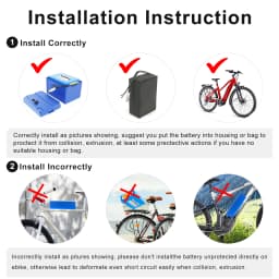 36V 20AH Ebike Battery Pack PVC Waterproof 72V 20AH 60V 52V for 1800W 1500W 1000W 2000W 2500W 3000W Motorcycle Electric EScooter