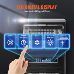 SucceBuy Commercial Ice Maker Machine 36 Ice Cubes in 12-15 Minutes Freestanding Cabinet Ice Maker for Bar Home Restaurant
