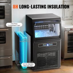 SucceBuy Commercial Ice Maker Machine 36 Ice Cubes in 12-15 Minutes Freestanding Cabinet Ice Maker for Bar Home Restaurant