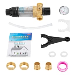 Reusable Tap Water Filter Stainless Steel Flowing Fine Filter Pre-filter Sediment Filter for Well Water Hose 1/2 inch 3/4 inch
