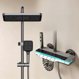 Bathroom Shower System High Quality Fourth Gear Bathroom Key Digital Display Rain Bathtub Copper Faucet Shower Set Bathrooms