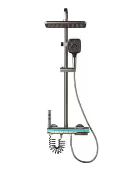 Bathroom Shower System High Quality Fourth Gear Bathroom Key Digital Display Rain Bathtub Copper Faucet Shower Set Bathrooms