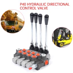 Hydraulic manual control valve 4-fold 40L for double acting cylinders DE