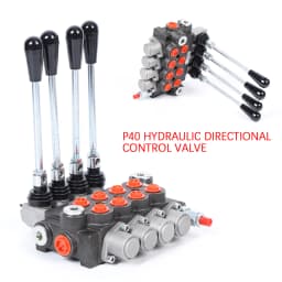 Hydraulic manual control valve 4-fold 40L for double acting cylinders DE
