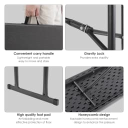 Portable Folding Stool, Plastic Folding Bench with Handle,Garden Stool Balcony Camping Travel Stool Outdoor Bench Furniture