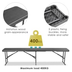 Portable Folding Stool, Plastic Folding Bench with Handle,Garden Stool Balcony Camping Travel Stool Outdoor Bench Furniture
