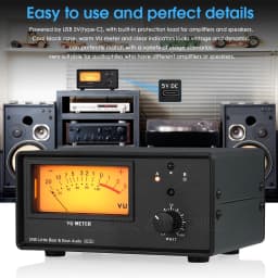 Nobsound VU102 2(1)-IN-1(2)-OUT Audio Selector Speaker Splitter Amplifier Switcher VU Meter with Remote Control