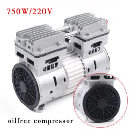 1400RPM 220V 125L/min 8 Bar Silent Compressed Air Compressor Head Oil Free Air Compressor Unit
