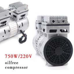 1400RPM 220V 125L/min 8 Bar Silent Compressed Air Compressor Head Oil Free Air Compressor Unit