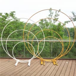 Metal Iron Ring Arch Stand Wedding Arch Frame Balloon Bow Gold Backdrop Stand DIY Birthday Baby Shower Holiday Party Decoration