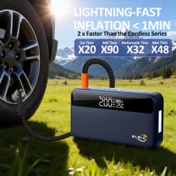 Car Jump Starter with Air Compressor 26800mAh Portable Booster Charger Powerful Car Battery Starting Device